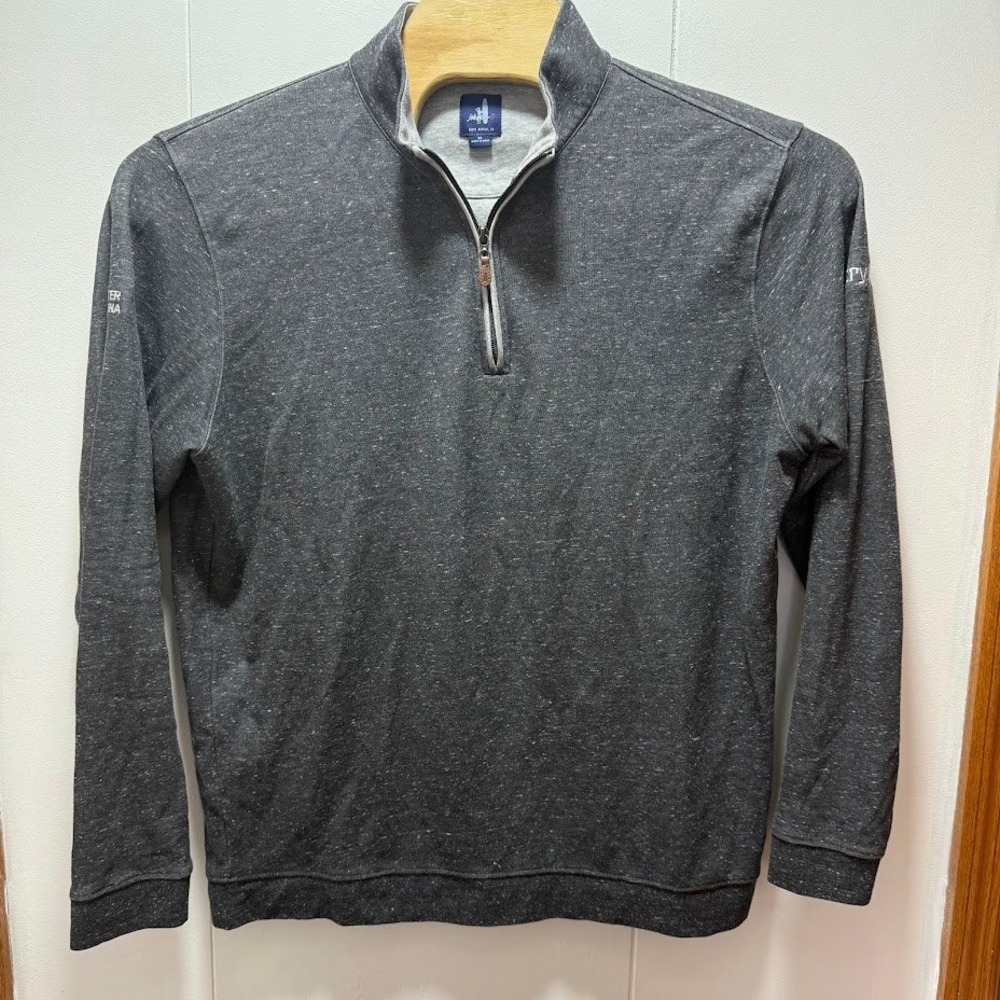 Johnnie-O Mens Size XL Gray Heathered‎ Quarter Zip Pullover